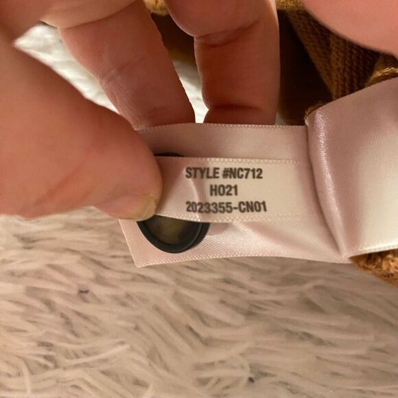 Madewell Cotton Cardigan Sweatshirt in Tie-Dye Dot Warm Hickory Small - Picture 7 of 8